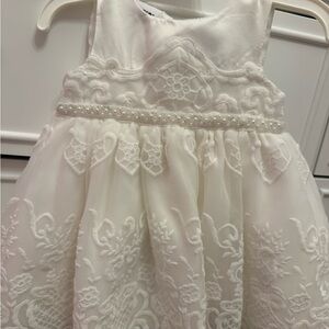 Elegant White Lace Baby Dress